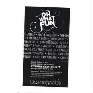 Bloomingdales Exclusive Signature Gift Advertisement NYC 2000s Print Ad